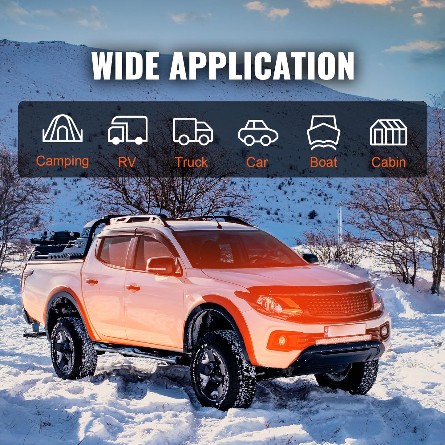 VEVOR 8KW Diesel Heater All in One, Diesel Air Heater with Bluetooth App Control, Portable Parking Heater Automatic Altitude Adjustment Max 18045 ft, Remote Control and LCD, for Vehicles and Indoors
