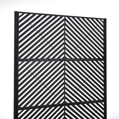 KEIKI 73"x47"x16" Planter Trellis Box with Wheels & Drain Plug, Outdoor Resin Raised Garden Bed for Climbing Plants, Large Weather-Resistant Design, Black