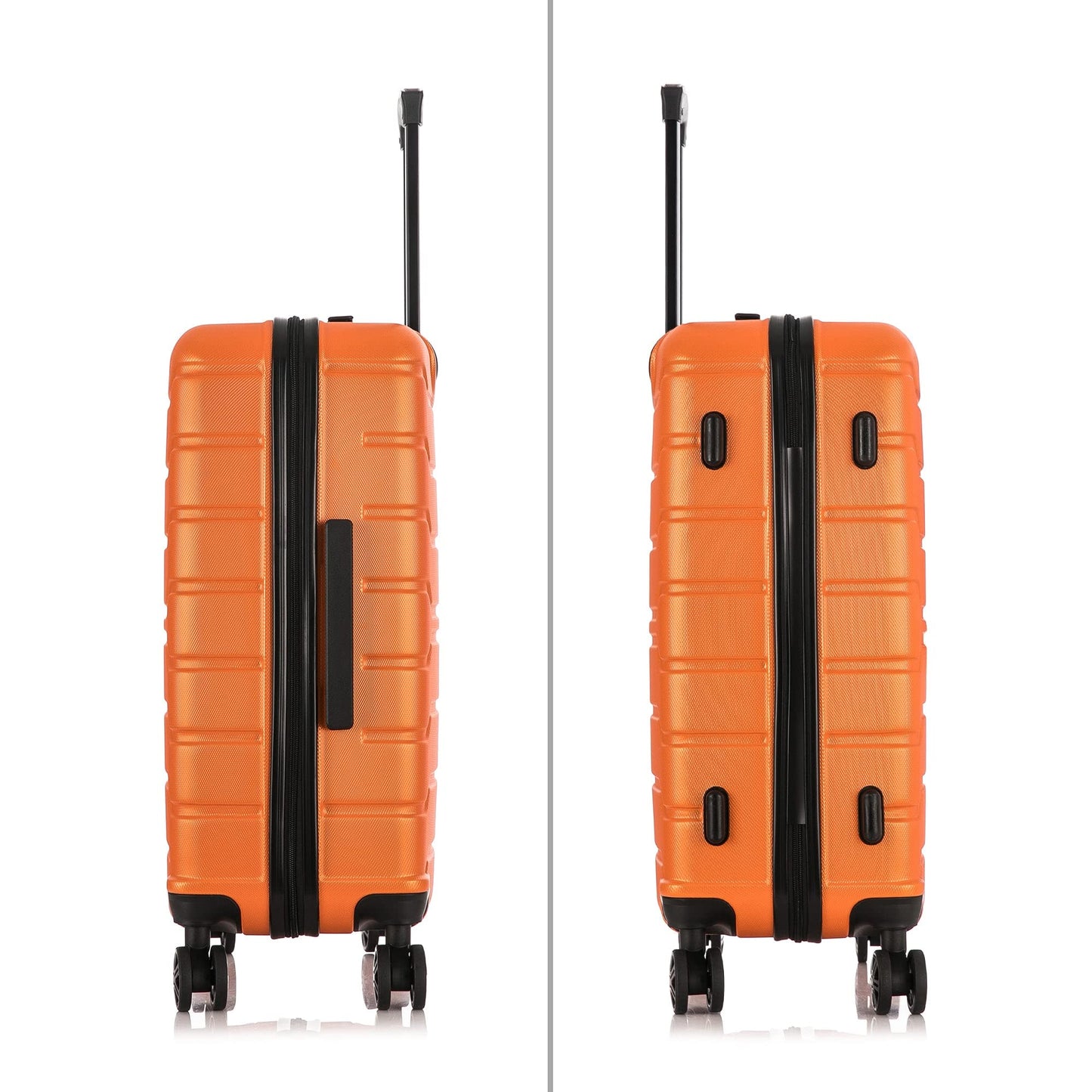 InUSA TREND Luggage with Spinner Wheels | Durable Lightweight Hardshell Suitcase,Travel sets with Handle and Trolley | (20in, 24in, 28in) 3 Piece Set | Orange