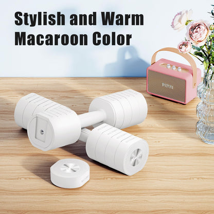MERACH Dumbbell Set of 2, Adjustable Weight, Anti-slip Handle, Macaron Colors, Each 2.2/4.4/6.6/8.8 lbs, 4 in 1 Hand Weights for Women at Home
