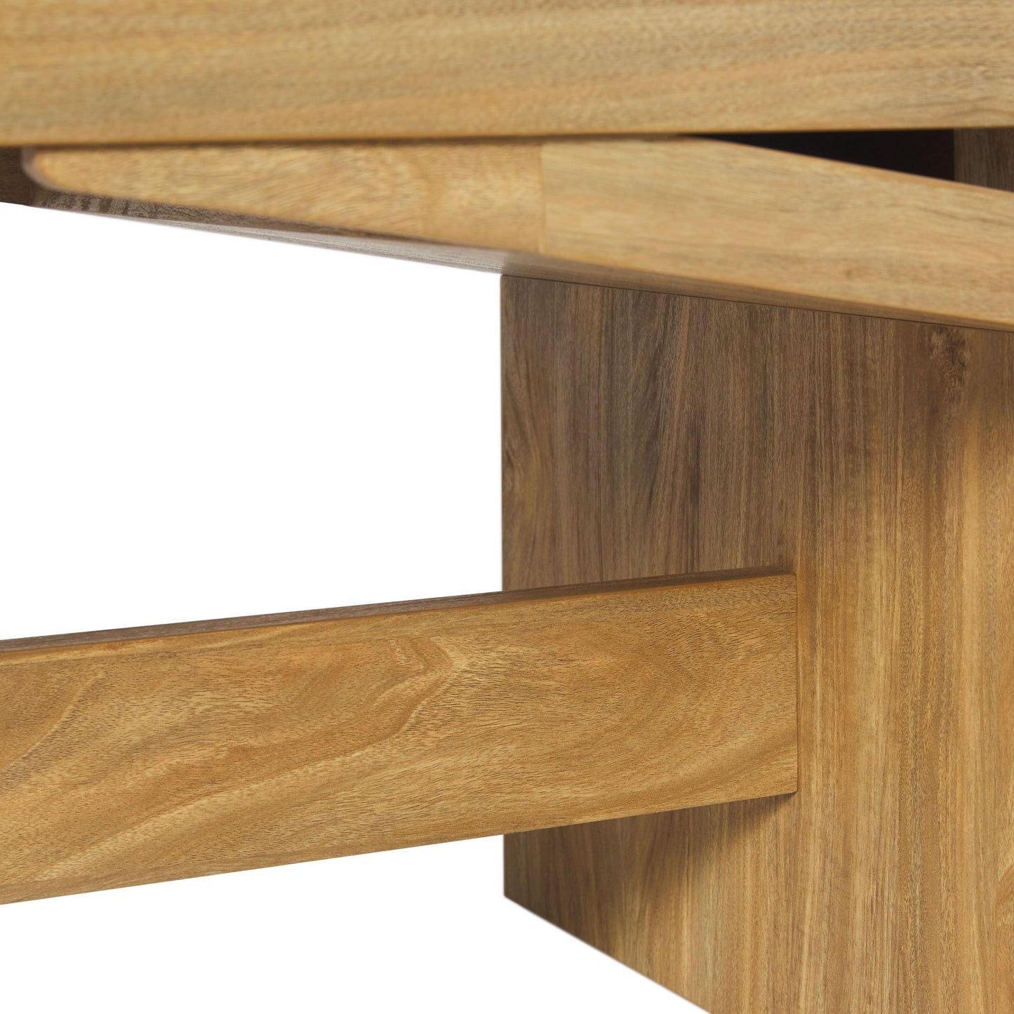 Walker Edison Booker Modern Easy Assembly Split-Top Coffee Table, 47 Inch, Heritage Oak