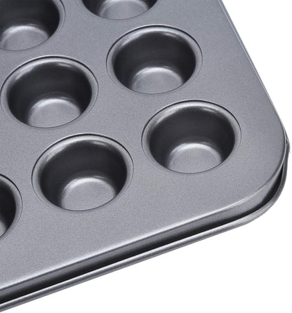 Fdit 48-Cup NonStick Mini Round Cupcake Pan, Bakeware Cooking Accessory for Beautiful Cakes