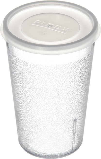 Carlisle FoodService Products Stackable Stackable Tumbler Plastic Tumbler with Pebbled Exterior for Restaurants, Catering, Kitchens, Plastic, 9.5 Ounces, Clear, (Pack of 72)