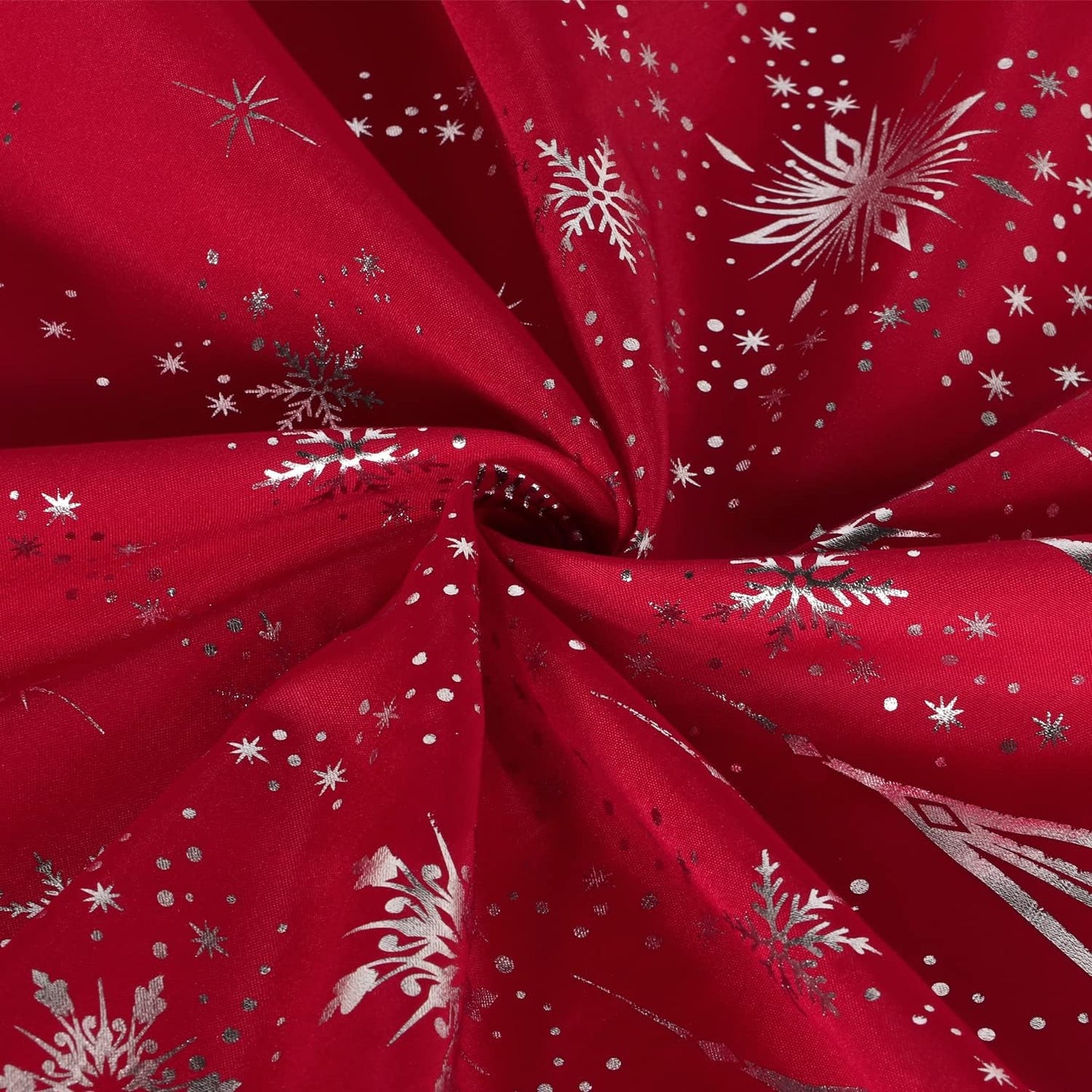 60 Inch LUSHVIDA Christmas Round Table Cloth Washable Water Resistance Holiday Microfiber Tablecloth Decorative Table