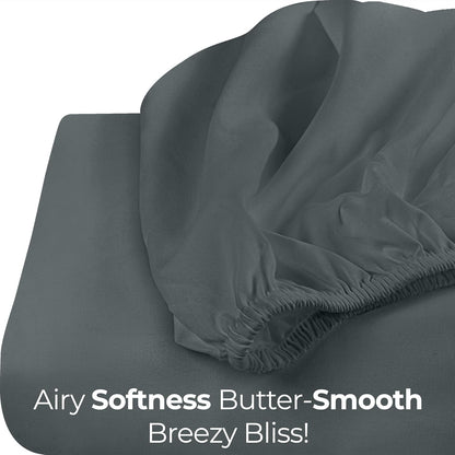 '-1 Utopia Bedding King Fitted Sheet - Bottom Sheet - Deep Pocket - Polyester - Shrinkage and Fade Resistant - Easy Care