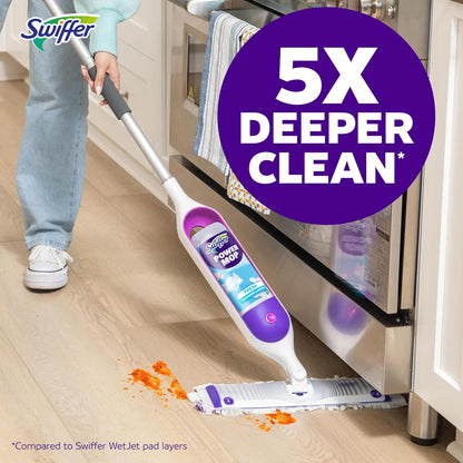 Swiffer PowerMop Multi-Surface Mop Kit - Effortless Floor Cleaning with Fresh Scent | Includes PowerMop, 2 Pads & Solution