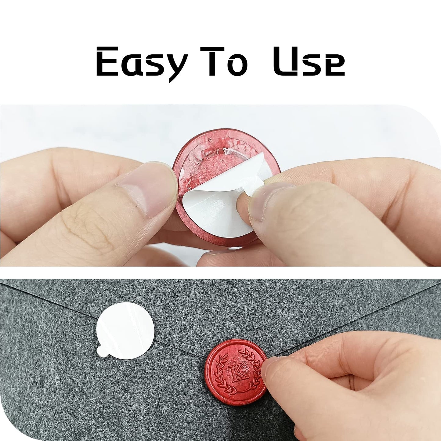 100Pcs Red Letter Z Adhesive Wax Seal Stickers, Hand-Made, No Need Seal Stamp, Tear and Use Wax Stickers for Wedding Invitations, Envelopes, Christmas Gift