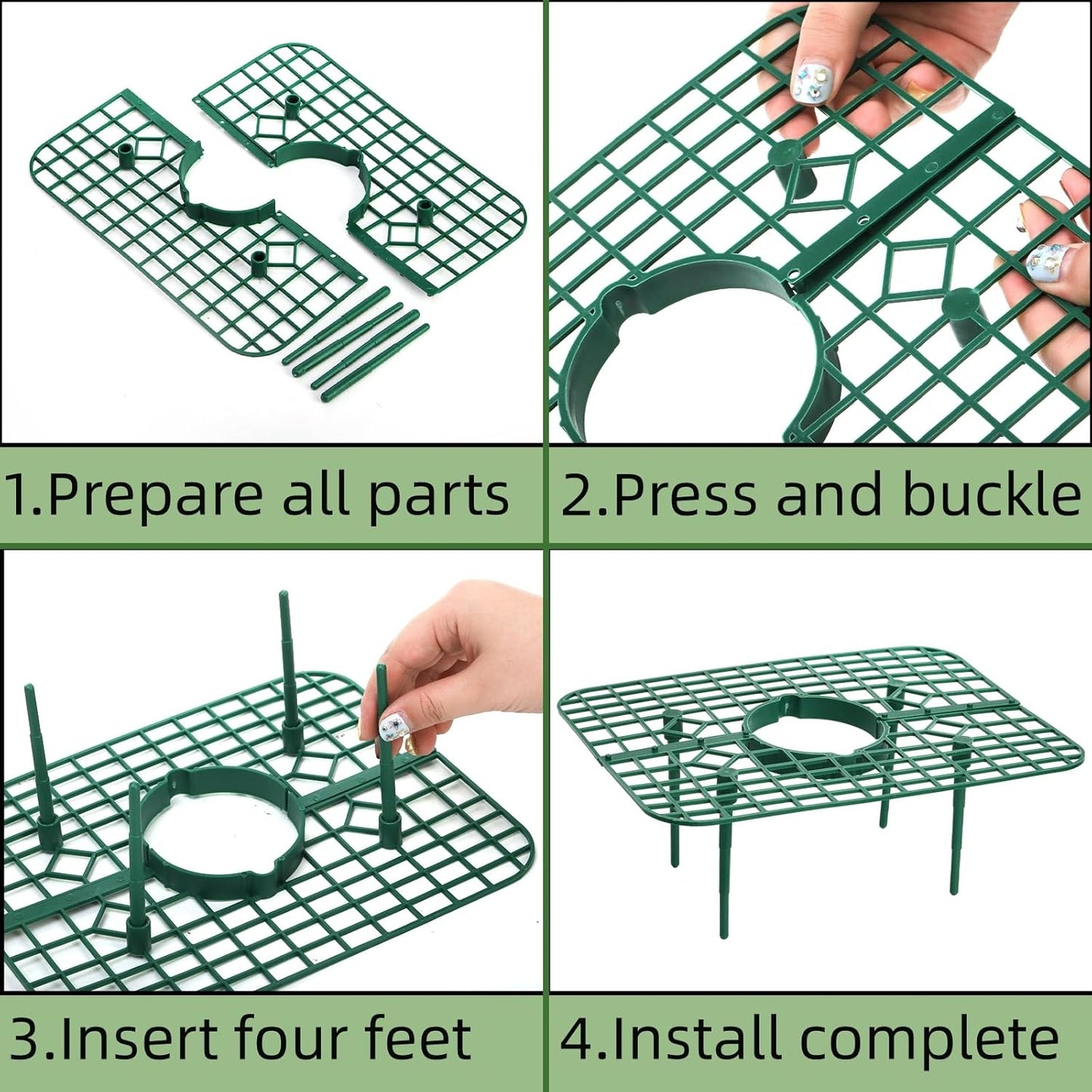 20 Pack 4 Pumtus Square Strawberry Supports, Strawberry Growing Rack with Sturdy Legs, Plastic Strawberry Plant Stand