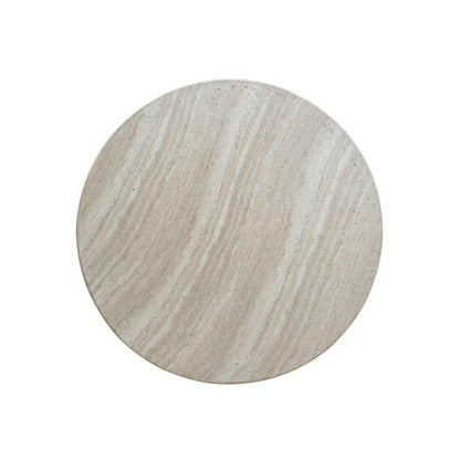 Tov Furniture Charra Faux Travertine Indoor/Outdoor Side Table