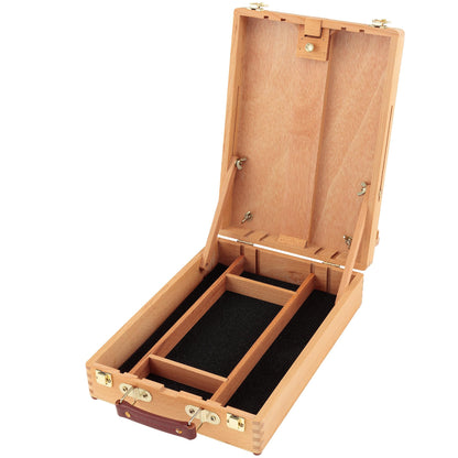 Master Artist Oil Paint Set Includes Wood Art Supply Carrying Case Sketchbox w/Easel