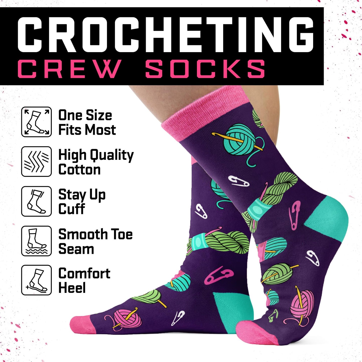 Gift for Crocheters - Versatile Knitting Socks for Women, Ideal Crochet Gifts for Crochet Lovers, Unique Knitting Presents For Any Occasion, Designed with Love for Knitters