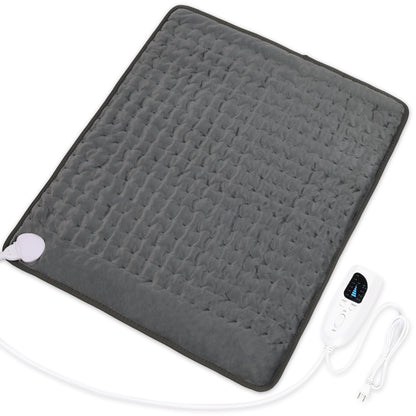 Heating Pad,Electric Heating Pads for Back,Neck,Abdomen,Moist Heating Pad for Shoulder,Knee,Arms,Legs,Dry/Moist Heat & Auto Shut Off,Birthday Gifts for Men and Women(Light Gray, 24''×12'')