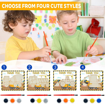 24 Set Construction Birthday Party Supplies, Trucks Parties Craft Construction Theme Birthday Paint Party Favors