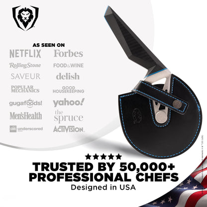 DALSTRONG Pizza Wheel - BATMAN™ Edition - Shadow Black Edition - Heavy-Duty German Steel - Black Titanium Pizza Cutter - G10 Handle - Detachable DC Artwork Blade - Collectible Razor Sharp