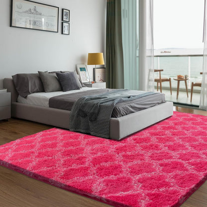 Plush Area Rug 4x6 Feet, High Pile Ultra Soft Indoor Carpet for Living Room, Bedroom, Kids Room, Playroom Decor, Hot