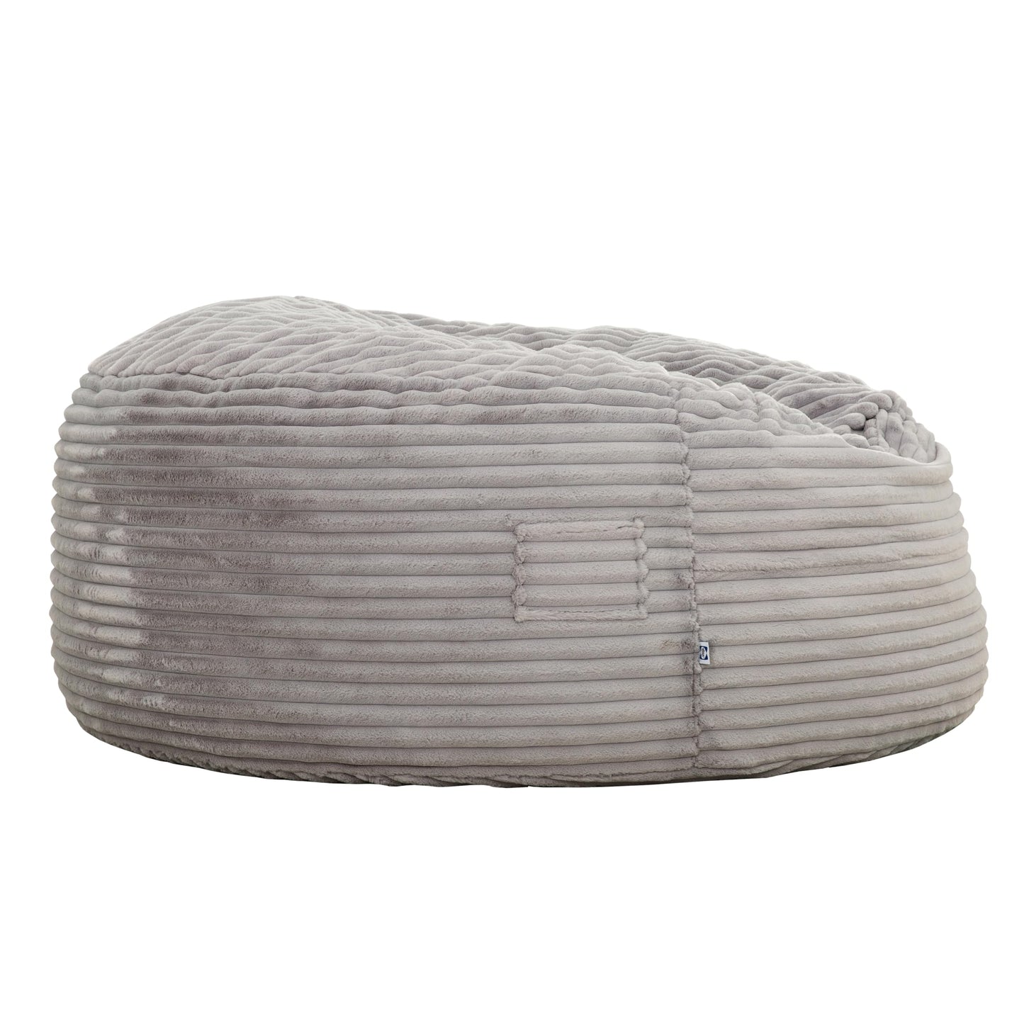Traditional 72 in. Oversized Velour Memory Foam Bean Bag, Living Room Round Lounger Sofa Chair, Light Gray