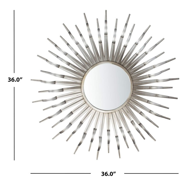 Safavieh Home Naya Gunmetal Sunburst 36-inch Decorative Accent Mirror