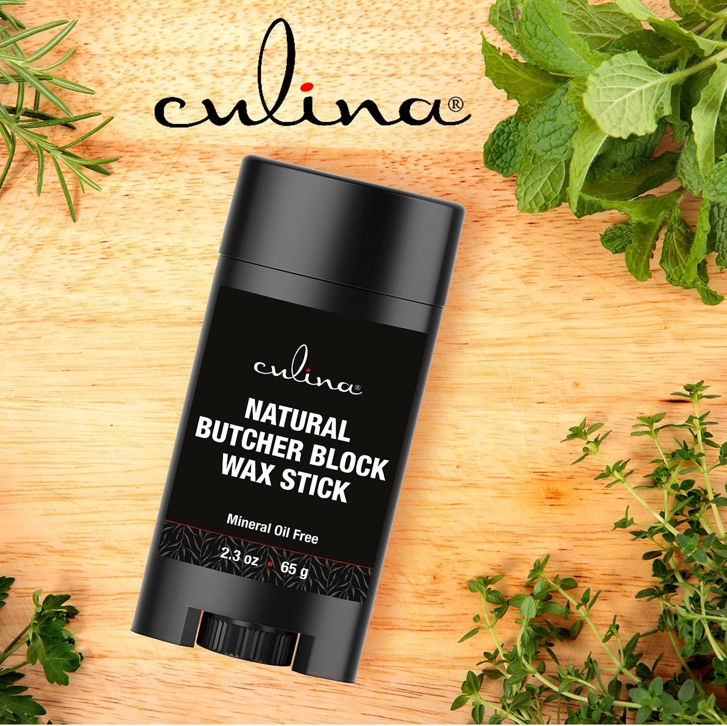 Culina Butcher Block Bamboo Conditioner Wax Stick, Best for Wood & Bamboo Conditioning, Does NOT Contain Mineral Oil