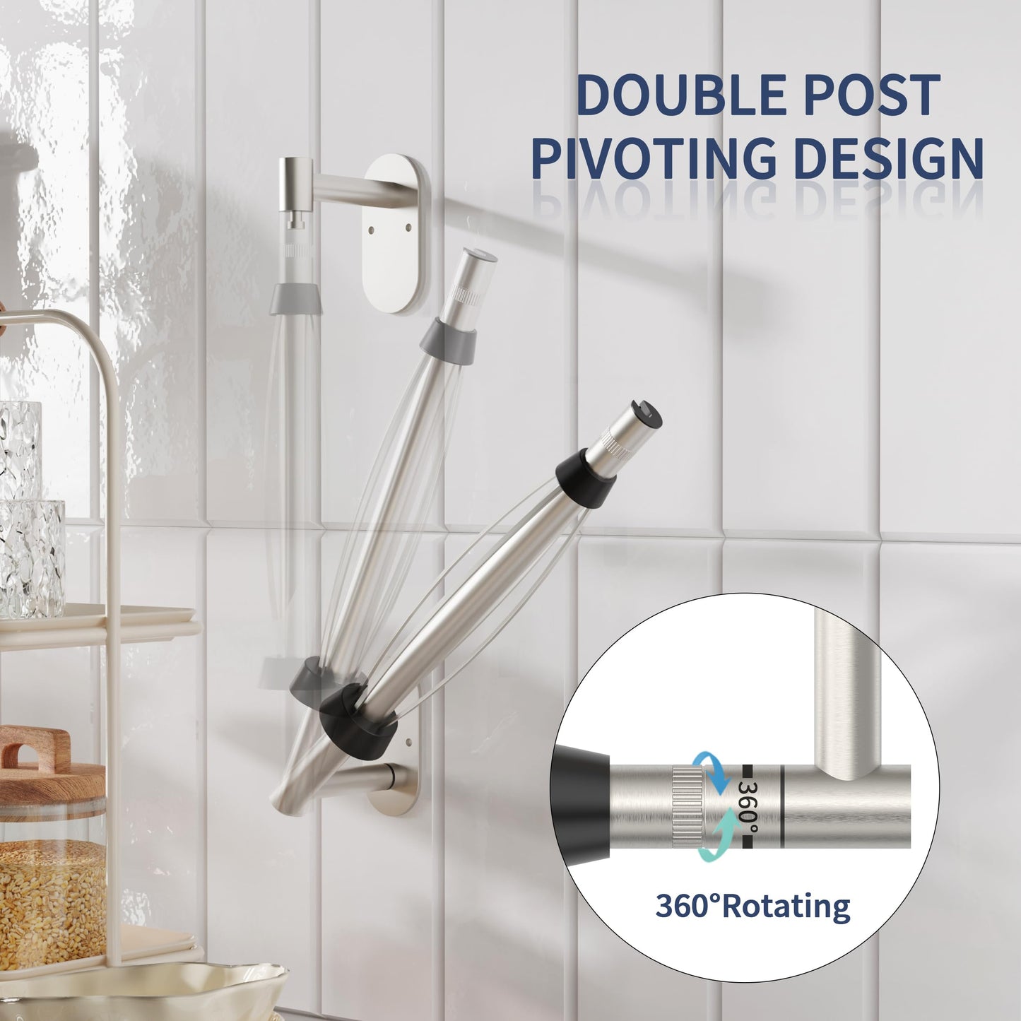 WZRUA Paper Towel Holder Under Cabinet, Single Hand Operable Roll Holder with Damping Effect,Self-Adhesive or Drilled SUS304 Stainless Steel for Kitchen Bathroom,Brushed Nickel