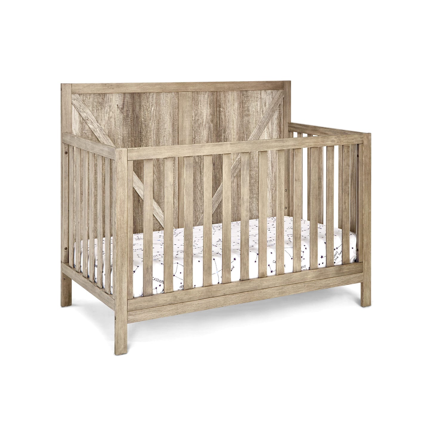 Suite Bebe Barnside 4-in-1 Convertible Baby Crib in Vintage Chestnut