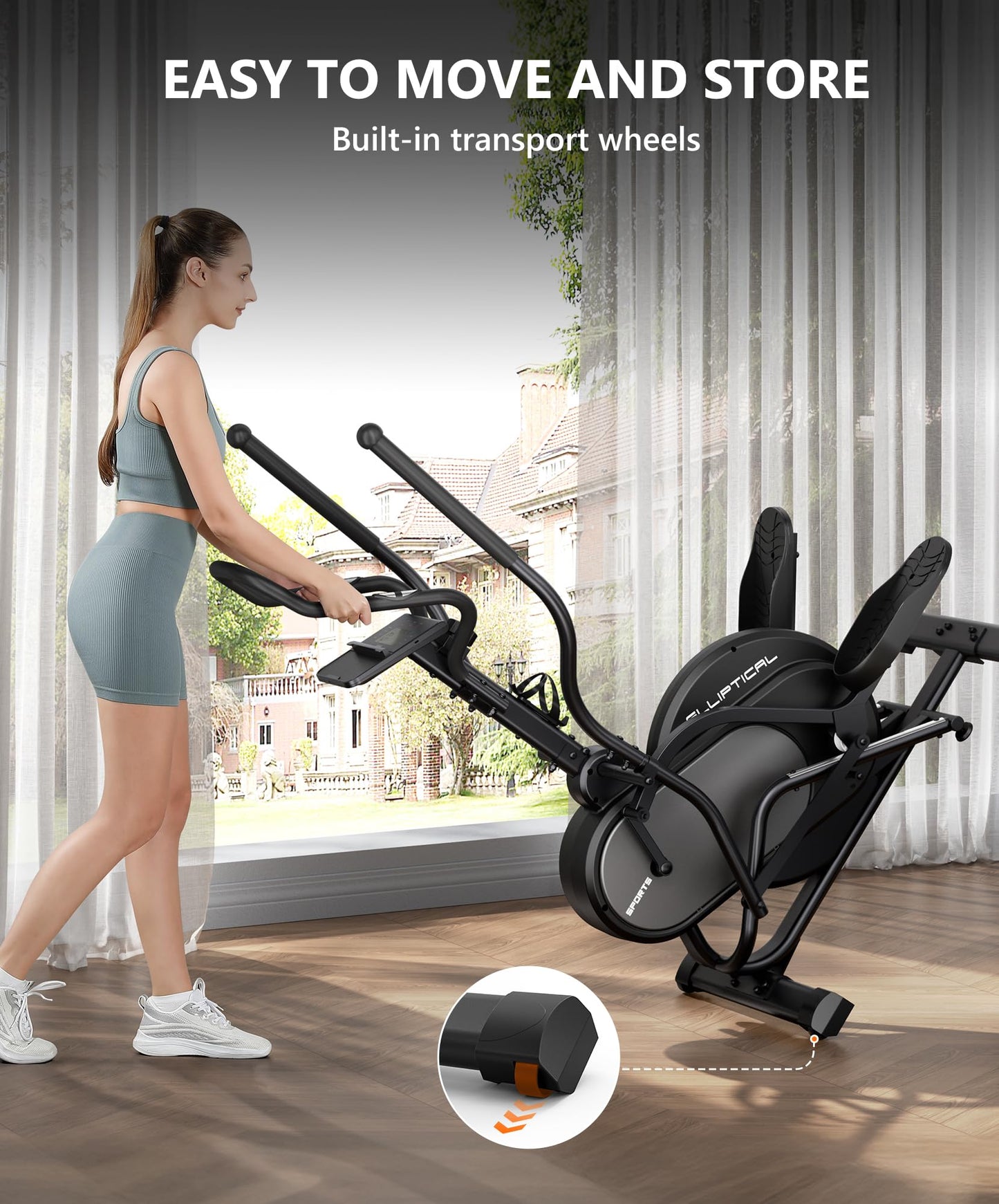 THERUN Elliptical Exercise Machine, Cardio Climber Elliptical Machine for Home, Stair Stepper Elliptical Training Machines w/ 13LBS&18LBS Flywheel, 16 Levels Resistance (18LBS Flywheel Grey)