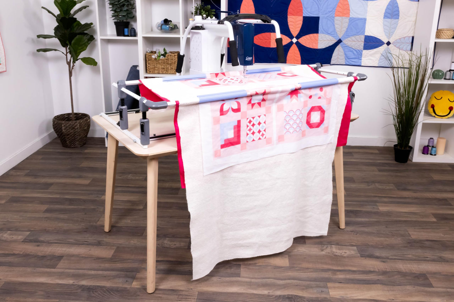 Cutie Breeze Table Top Hoop Quilting Frame | Beginner Frame for Domestic Machines | Portable Quilting Table, Hoop Frame, and Quilting Supplies