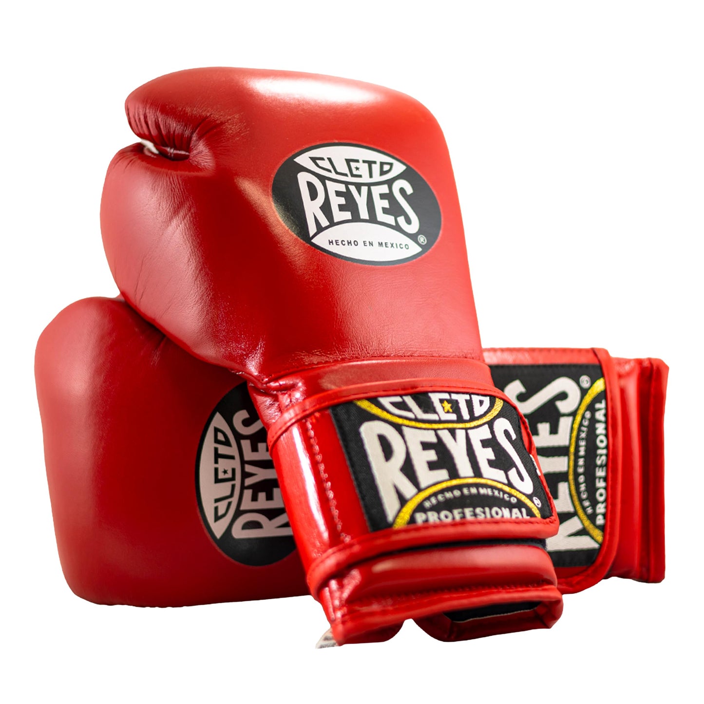CLETO REYES Training Gloves with Leather Strap & Attached Thumb and Hook & Loop Closure, 14oz, Classic Red
