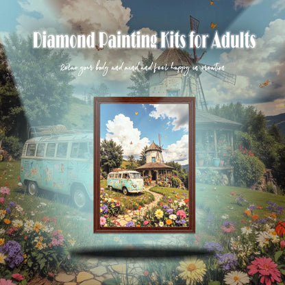 EWJRNSF 6 PCS Landscape 5D Diamond Painting Kits for Adults, Diamond Arts Kits for Beginners Diamond Art Sets, Round Full Drill Arts and Crafts Gems Home Wall Decoration 11.8x15.7 Inches