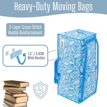 VENO Heavy Duty Moving Bags - 8 Pack Extra Large with Backpack Straps & Zippers for College Dorm Essentials