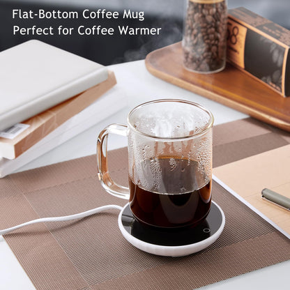 BWODYAY Glass Coffee Mugs, 20 oz Ice Coffee Cups Set of 4, Large Clear Tea Cups, Glass Mugs with Handles for Hot Beverages, Glass Cups for Latte, Cappuccino, and Tea