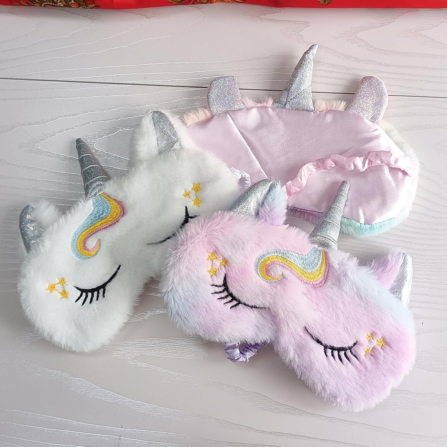 Cute Animal Sleeping Mask Soft Plush Blindfold Cute Rabbit Panda Koala Eye Cover Eyeshade for Kids Teens Girls Women (Flamingo)