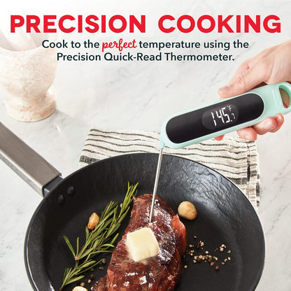 Dash Precision Quick-Read Meat Thermometer, Waterproof Kitchen and Outdoor Cooking Thermometer with Digital Display