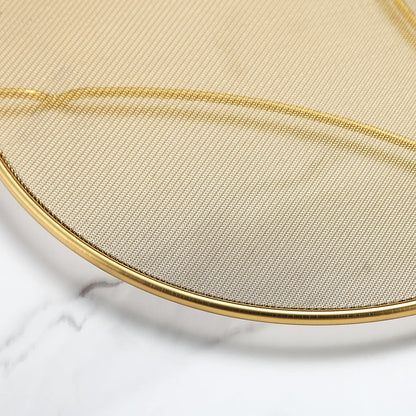 Evanda 12" Gold Splatter Screen for Cooking, Stainless Steel Fine Mesh for Frying Pan, Grease Guard for Pan to Stop Hot Oil Splatter, Protect the Skin From Burns, Safe Cooking Lid