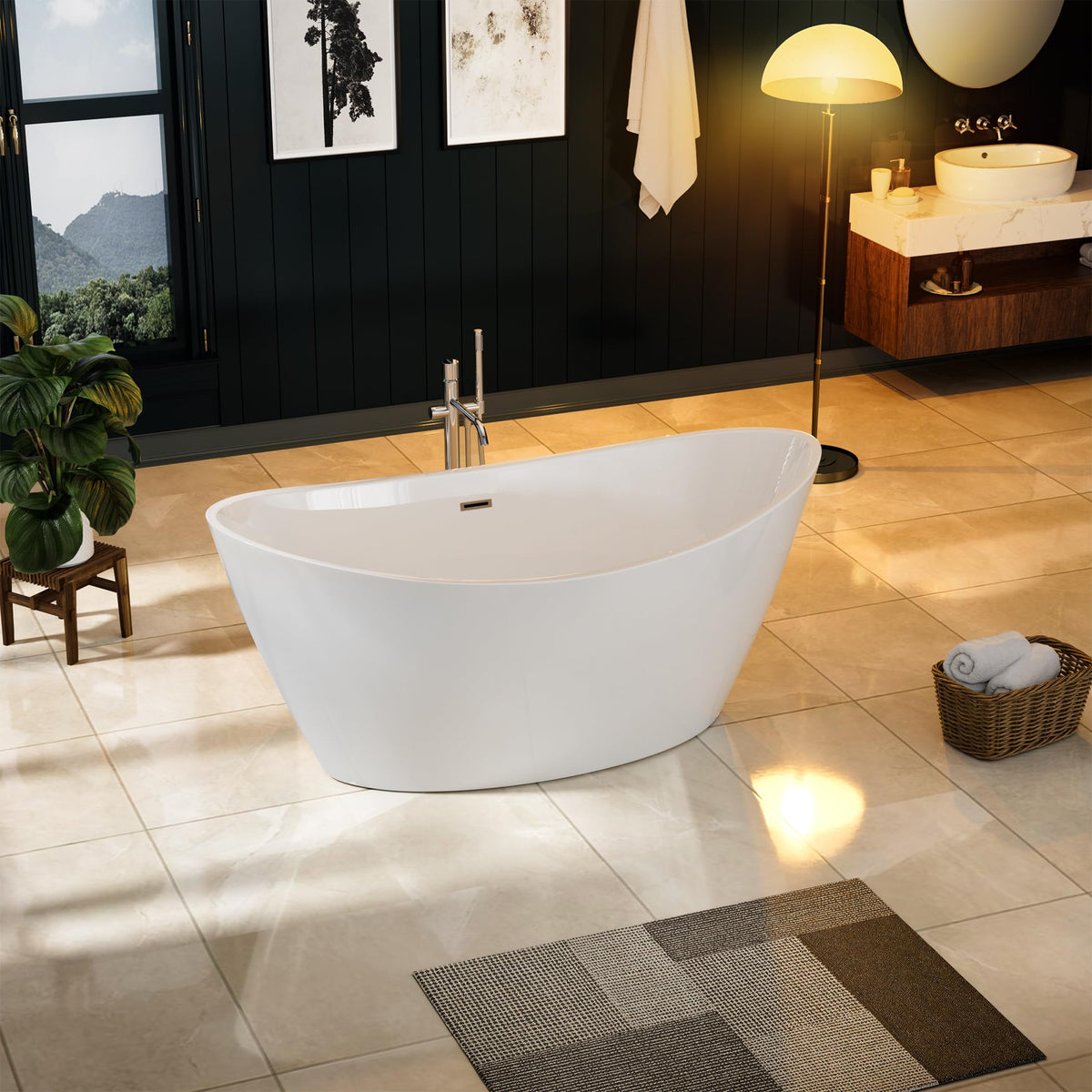 Empava EMPV-FT1518 67" Acrylic Freestanding Bathtub