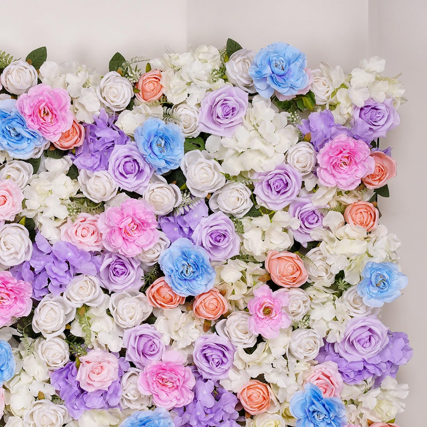UYCVT Handmade Romantic Colorful Flowers Wall Large Artificial Flower Wall Backdrop Panels, Rose Wedding Backdrop 300 * 300Cm*3-300 * 300cm/10 * 10FT