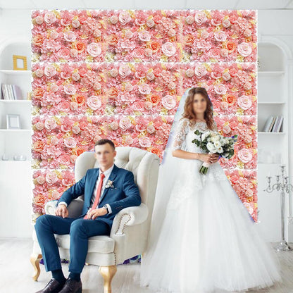 JIIPOREGJ Artificial Flower Wall Panels,for Weddings Party Arrangements Outdoor Indoor Garden Fence Backdrop Wall Decoration,12pcs
