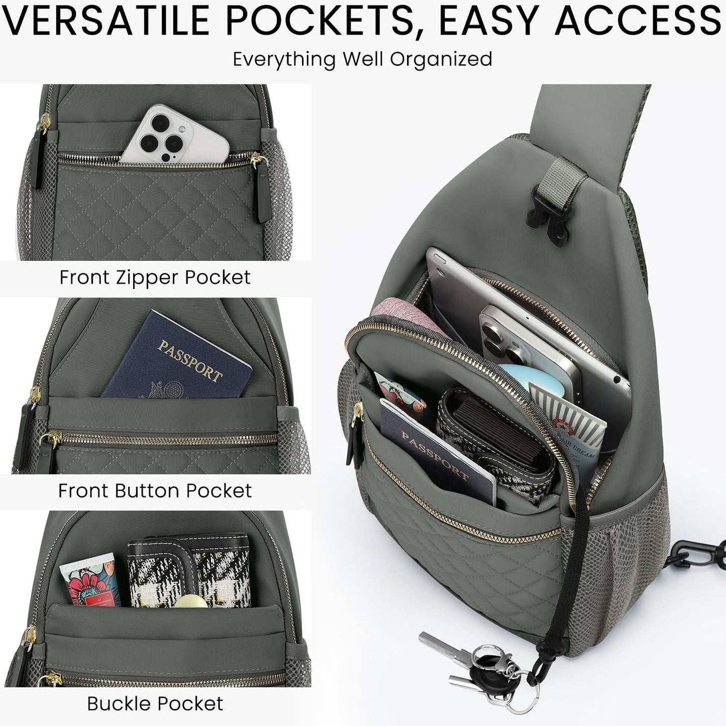 Small Crossbody Purses Bags for Women Men Travel, Chest Sling Bag Women Casual Cross Body Bag for Woman Sling Backpack