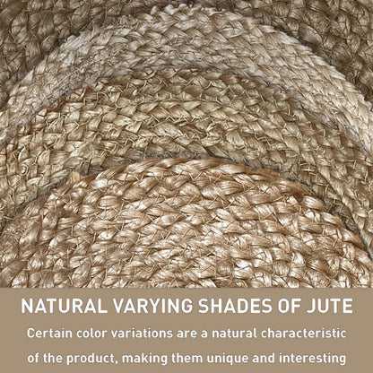 '-18x30 Inch Chardin home Hand Woven Natural Jute Braided Rug Oval | Vintage Boho Reversible Doormat for Entryway, Front