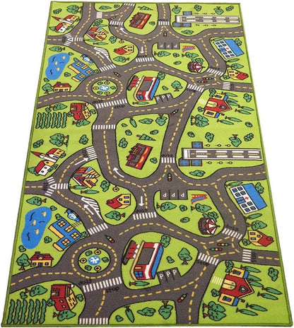 Angels 80 inches 40 inches! Kids Rug Playmat by City Life Great for Playing with Cars and Toys - Play Learn and Have