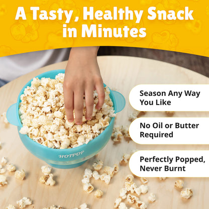 The Orginal HotPop Silicone Popcorn Maker - Microwave Popcorn Popper with Handles - Collapsible Bowl, Heat-Resistant, Easy to Clean, Ideal for Family Movie Nights, 15-Cup Capacity - Red