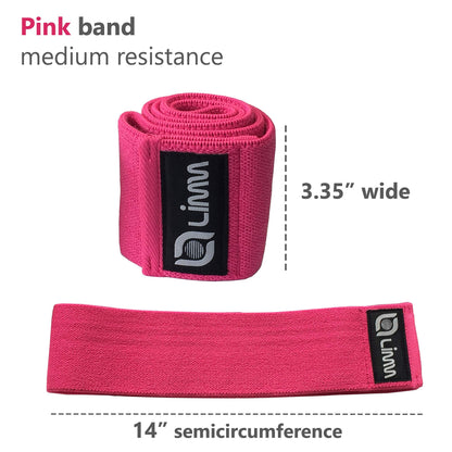 Fittest Pro by Limm Resistance Bands for Legs and Butt, Fabric Exercise Loop Bands Yoga, Pilates, Rehab, Fitness and Home Workout, Strength Bands for Booty