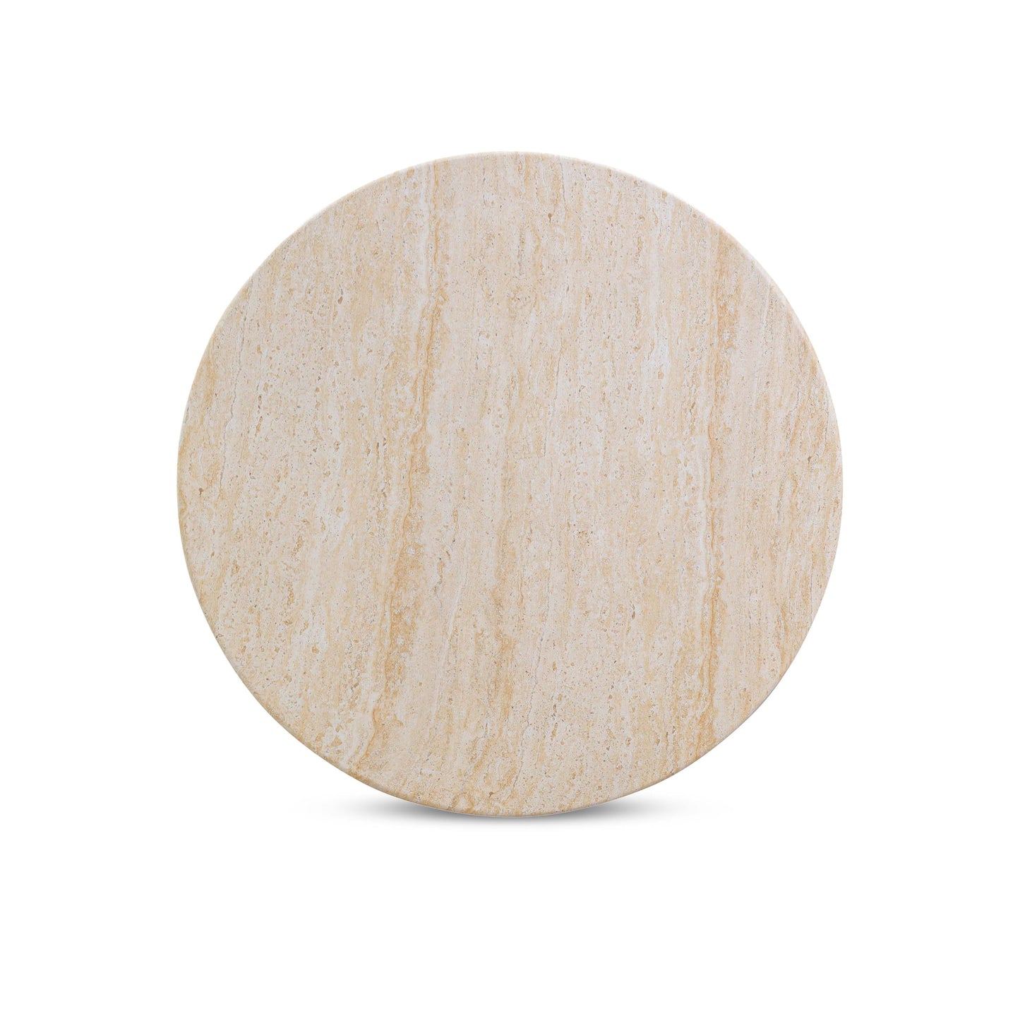 Tov Furniture Amora Faux Travertine 32" Round Accent Table