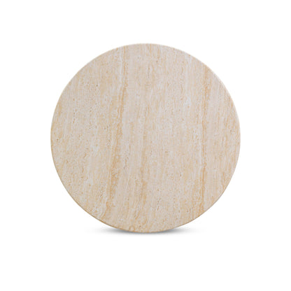 Tov Furniture Amora Faux Travertine 32" Round Accent Table