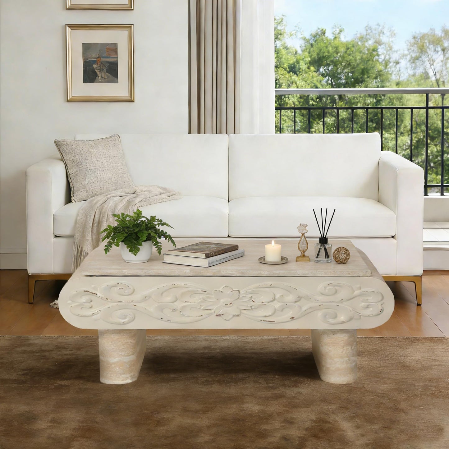 KEIKI 39.4" Lift-Top Coffee Table with Hidden Storage, Rounded Edge Rectangular Wood Accent Table, Modern Wooden Farmhouse Coffee Table for Living Room or Office, Beige Yellow
