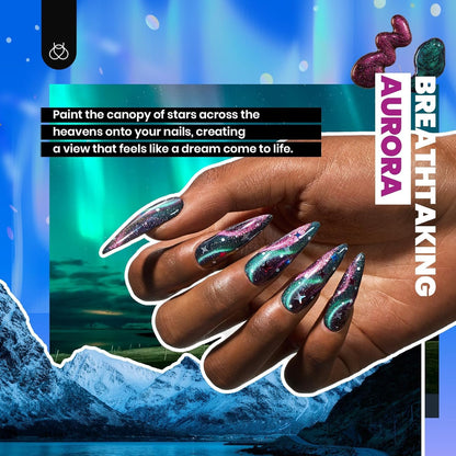 Beetles Gel Nail Polish Kit with U V Light - 80Pcs Fall Nail Fest Color Enchantment 55 Colors Gel Polish Starter Kit with Base Top Coat DIY Nails Stickers Manicure Tools Gift for Women Teens Girls