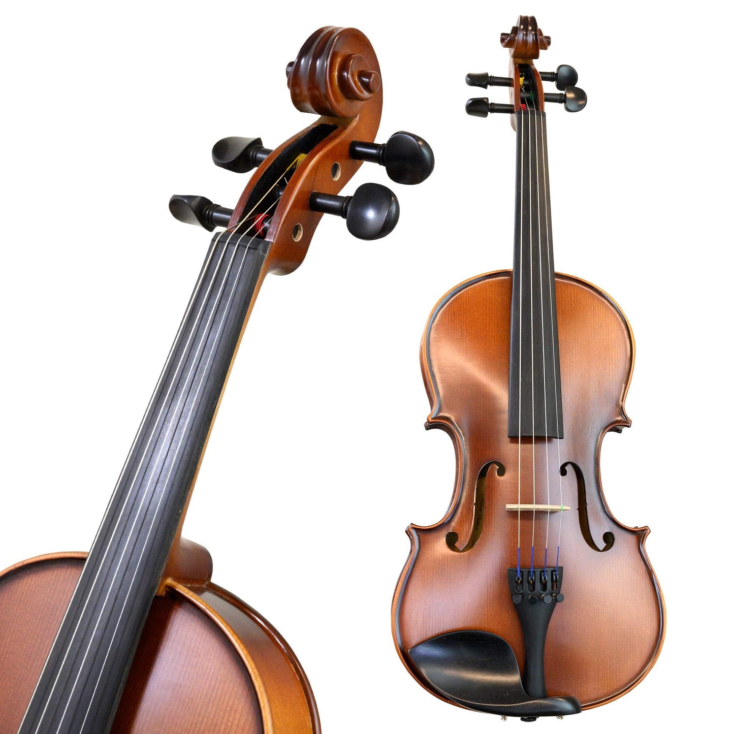 Antonio Giuliani Etude Violin Outfit 4/4 Full Size Clearance By Kennedy Violins - Carrying Case and Accessories Included - Solid Maple Wood and Ebony Fittings AG360