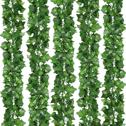 SO CAL PRO Fake Ivy Leaves, Artificial Greenery Vines for Room Decor, Faux Vines Wedding Decor (6 Strands)