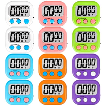ZILLEEN Classroom Timers for Kids Classroom Magnetic Digital Kitchen Timers for Cooking Teachers Gym Game 12 pcs