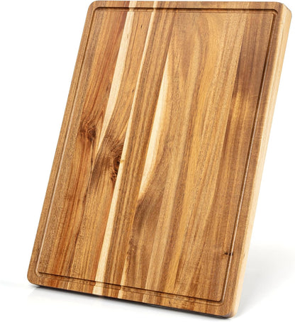 24 18 Garvee Extra Large Cutting Board for Kitchen, in x in Acacia Wood Thick Chooping Board with Deep Juice Groove