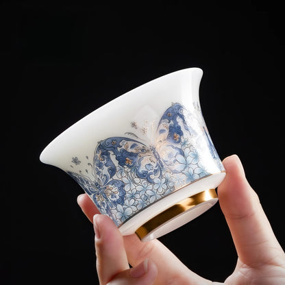 10 Pcs, Top Ceramic China Tea Set, Bone China Tea Cups Set, Fine China, Teacup, Chinese Gifts